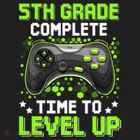 5th Grade Complete Time To Level Up Gaming Graduation Hat thumb 2