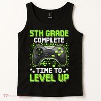 5th Grade Complete Time To Level Up Gaming Graduation Tank Top thumb 2