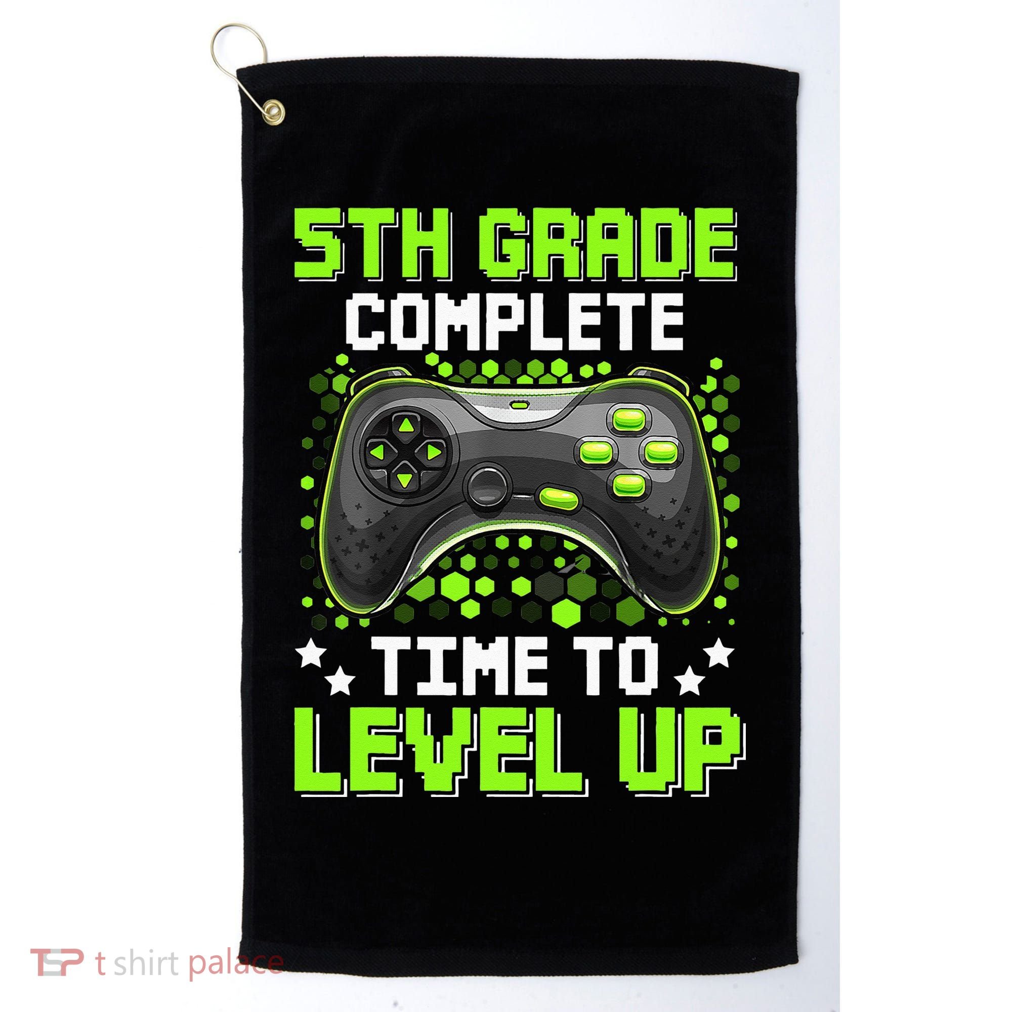 5th Grade Complete Time To Level Up Gaming Graduation Golf Towel
