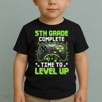 5th Grade Complete Time To Level Up Gaming Graduation Toddler T-Shirt thumb 2