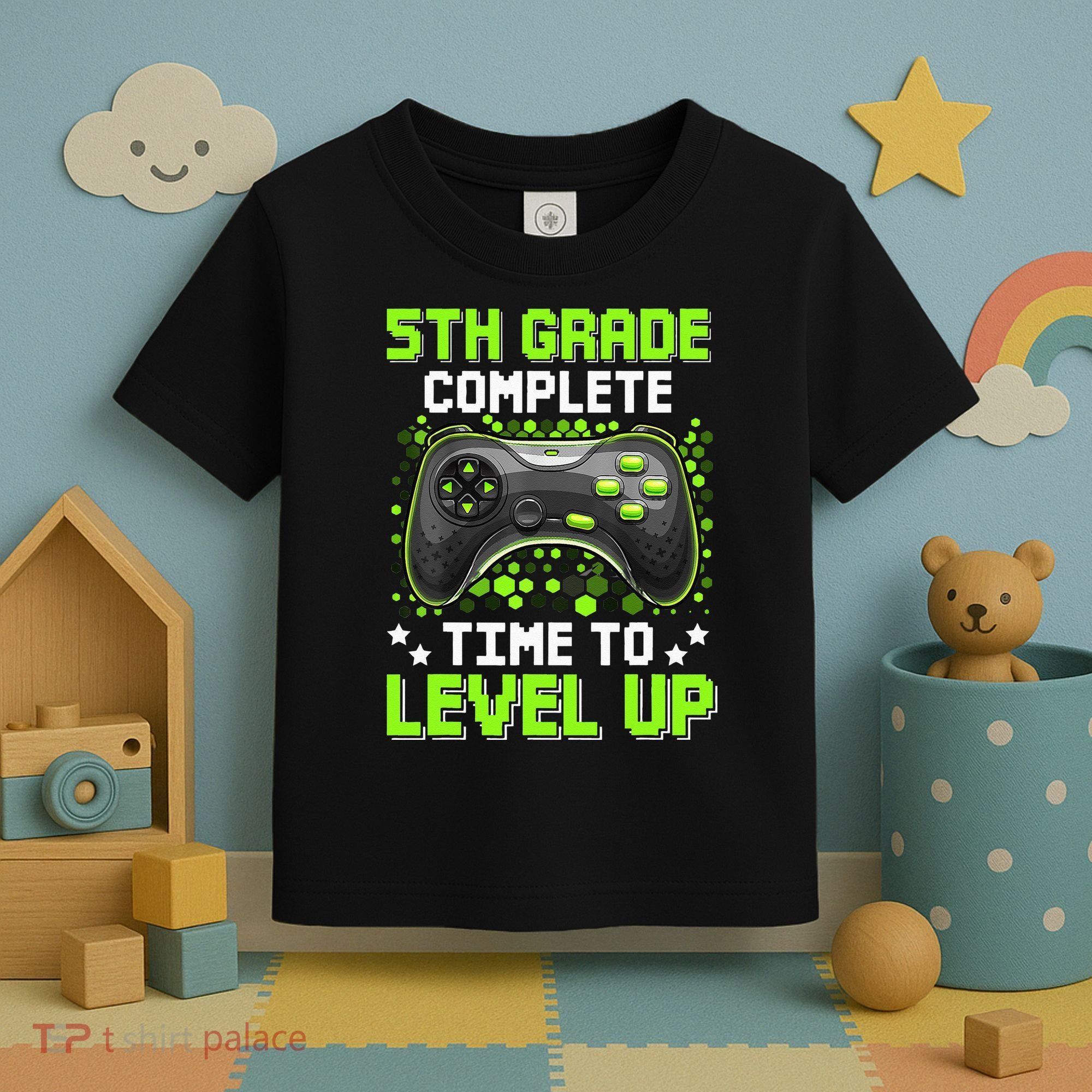 5th Grade Complete Time To Level Up Gaming Graduation Toddler T-Shirt