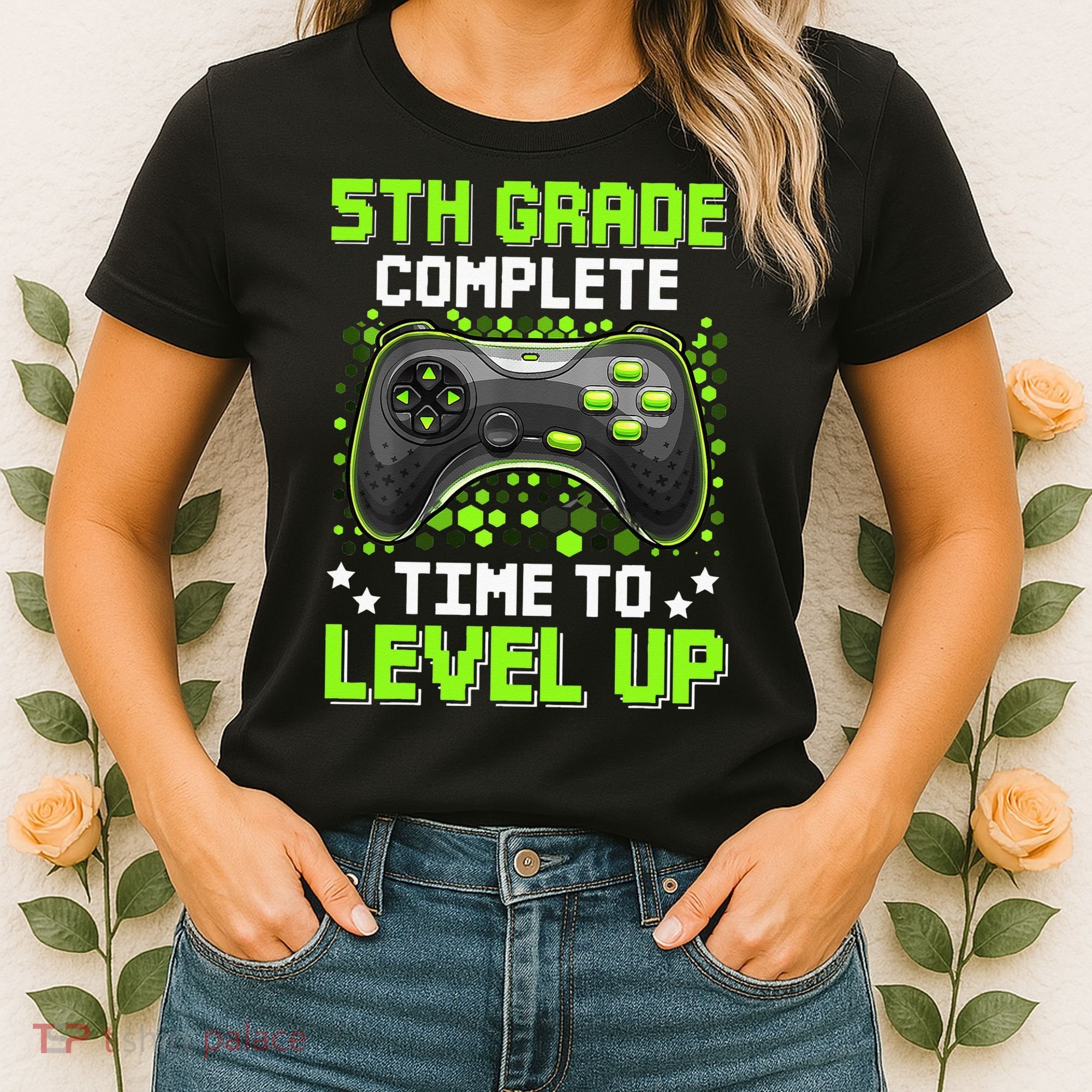5th Grade Complete Time To Level Up Gaming Graduation Women's T-Shirt