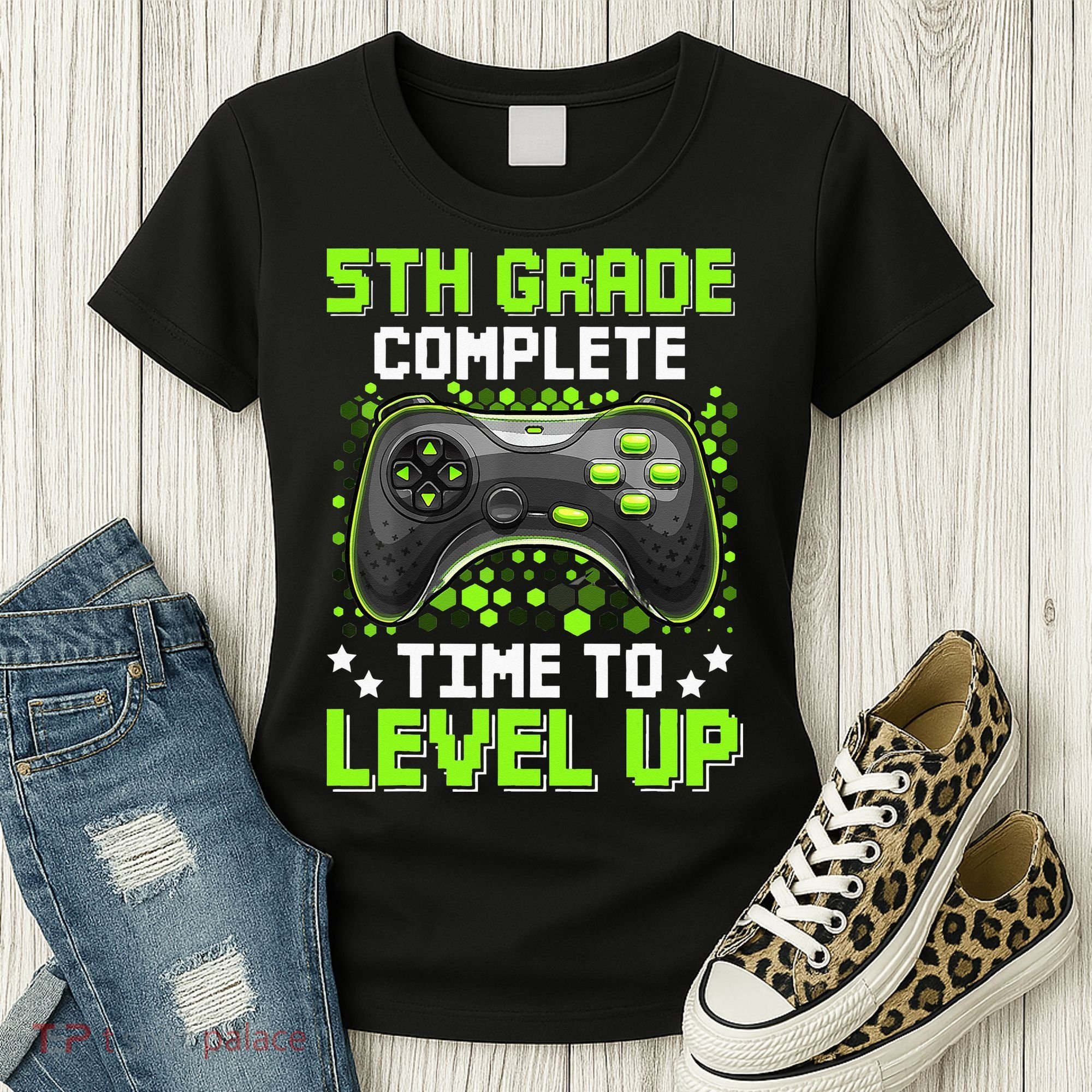 5th Grade Complete Time To Level Up Gaming Graduation Women's T-Shirt