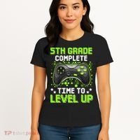 5th Grade Complete Time To Level Up Gaming Graduation Women's T-Shirt thumb 4