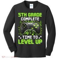 5th Grade Complete Time To Level Up Gaming Graduation Kids Long Sleeve Shirt thumb 0