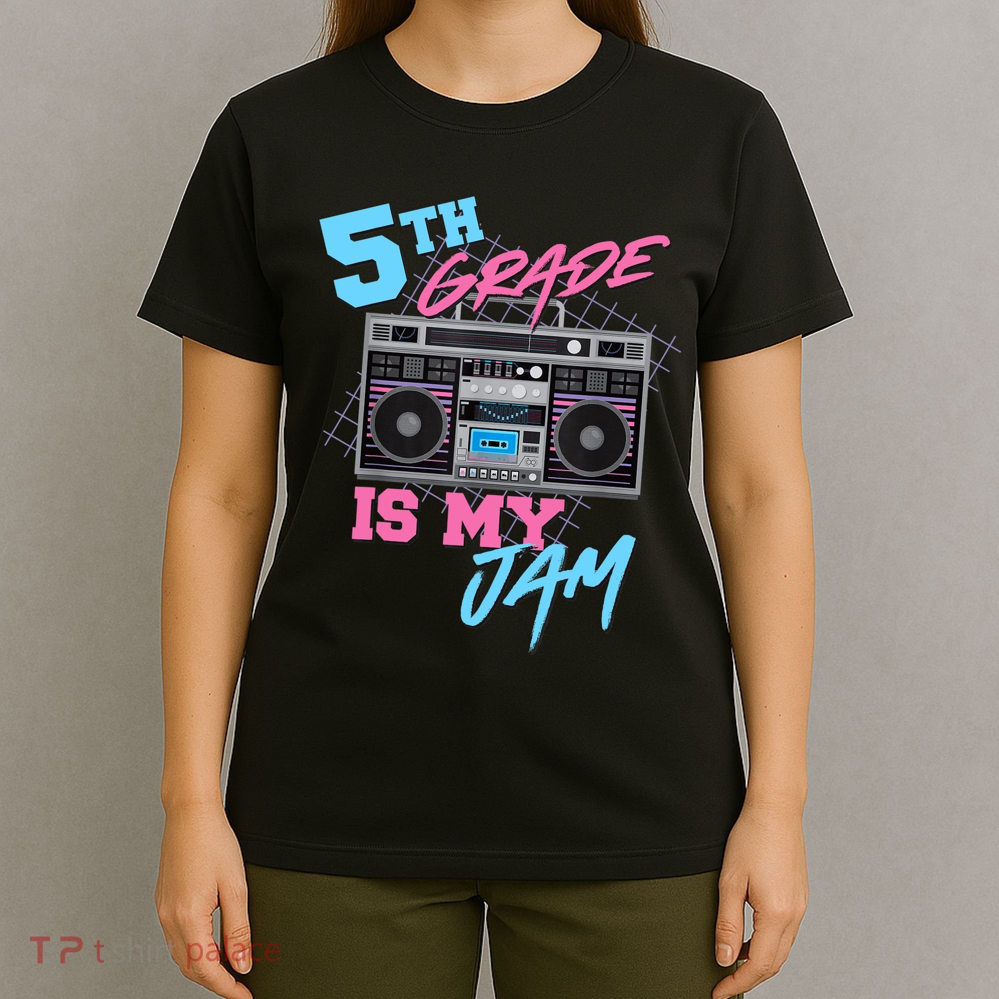 5th Grade Is My Jam - Vintage 80s Boombox Teacher Student T-Shirt
