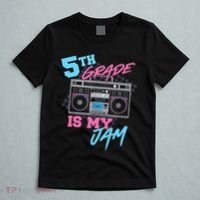 5th Grade Is My Jam - Vintage 80s Boombox Teacher Student T-Shirt thumb 5