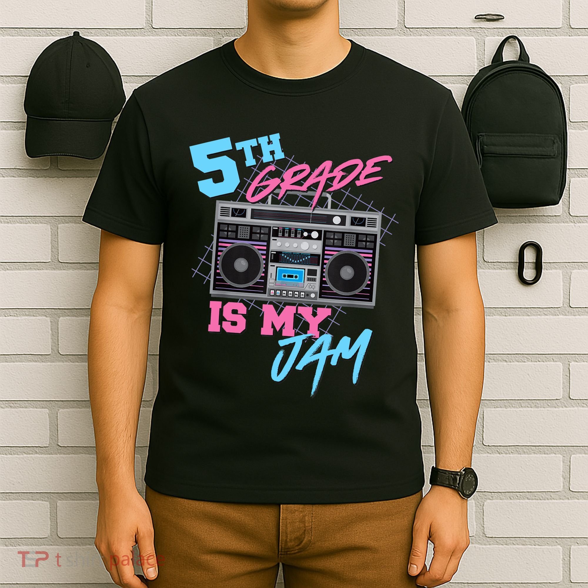 5th Grade Is My Jam - Vintage 80s Boombox Teacher Student T-Shirt