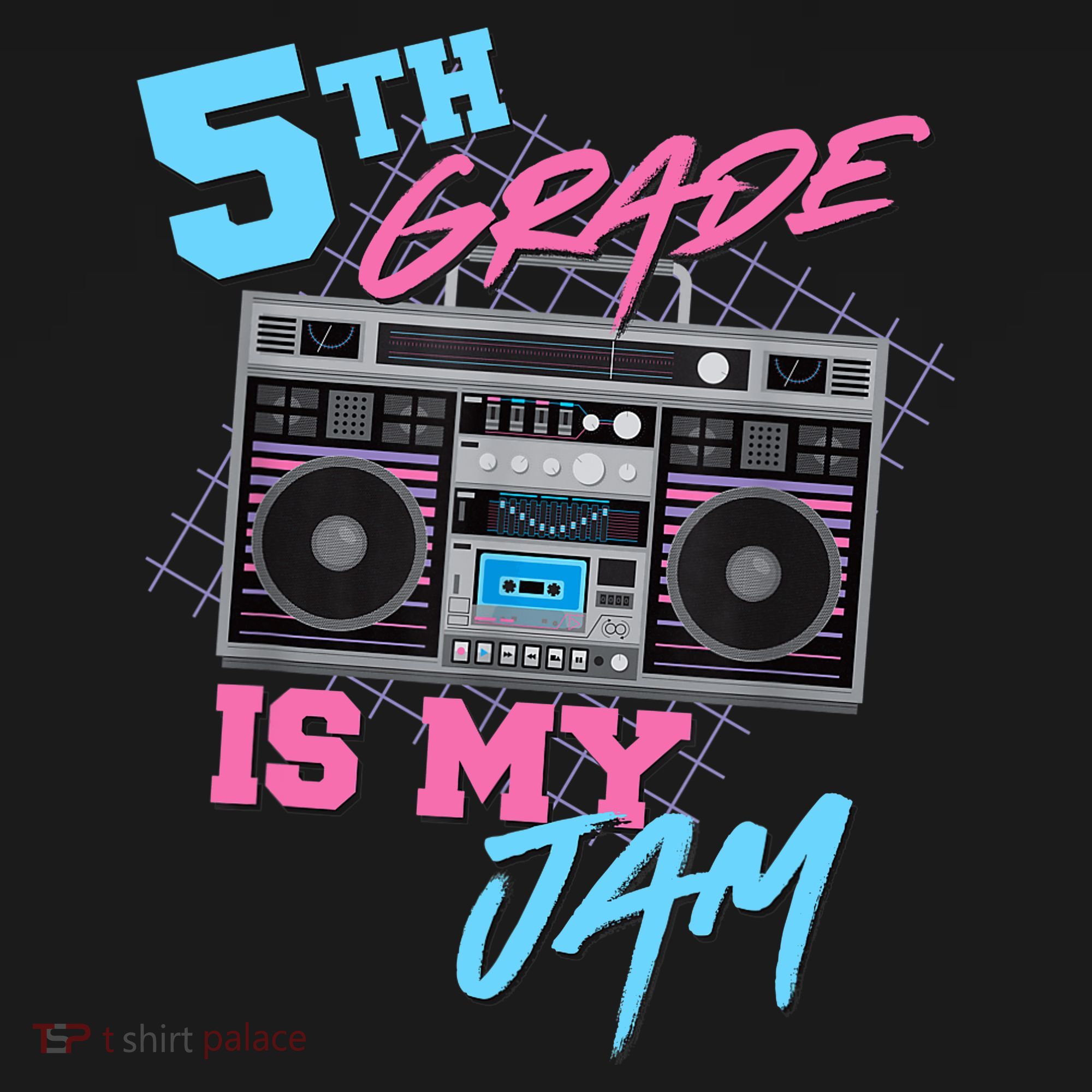 5th Grade Is My Jam - Vintage 80s Boombox Teacher Student T-Shirt