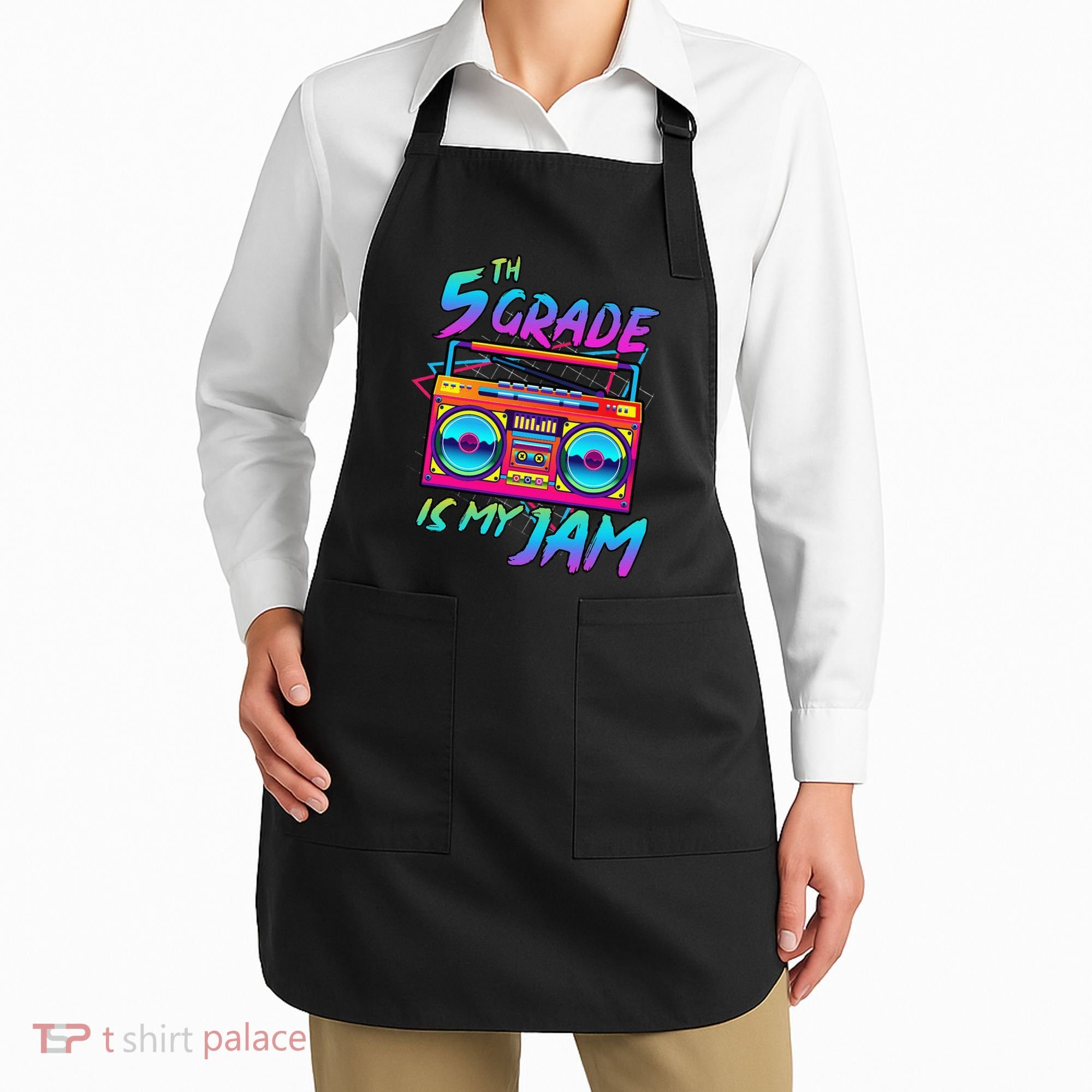 5th Grade Is My Jam First Day Of School Funny Retro Teacher Apron