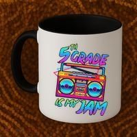 5th Grade Is My Jam First Day Of School Funny Retro Teacher Coffee Mug thumb 2