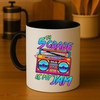 5th Grade Is My Jam First Day Of School Funny Retro Teacher Coffee Mug thumb 4
