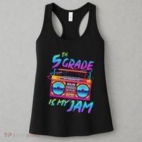 5th Grade Is My Jam First Day Of School Funny Retro Teacher Women's Tank Top thumb 3