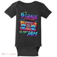 5th Grade Is My Jam First Day Of School Funny Retro Teacher Baby Bodysuit thumb 0