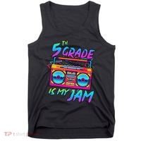 5th Grade Is My Jam First Day Of School Funny Retro Teacher Tank Top thumb 0
