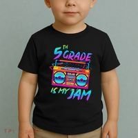 5th Grade Is My Jam First Day Of School Funny Retro Teacher Toddler T-Shirt thumb 2