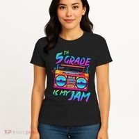 5th Grade Is My Jam First Day Of School Funny Retro Teacher Women's T-Shirt thumb 4