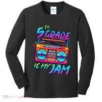 5th Grade Is My Jam First Day Of School Funny Retro Teacher Kids Long Sleeve Shirt thumb 0