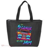 5th Grade Is My Jam First Day Of School Funny Retro Teacher Tote Bag thumb 0