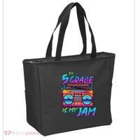 5th Grade Is My Jam First Day Of School Funny Retro Teacher Tote Bag thumb 2