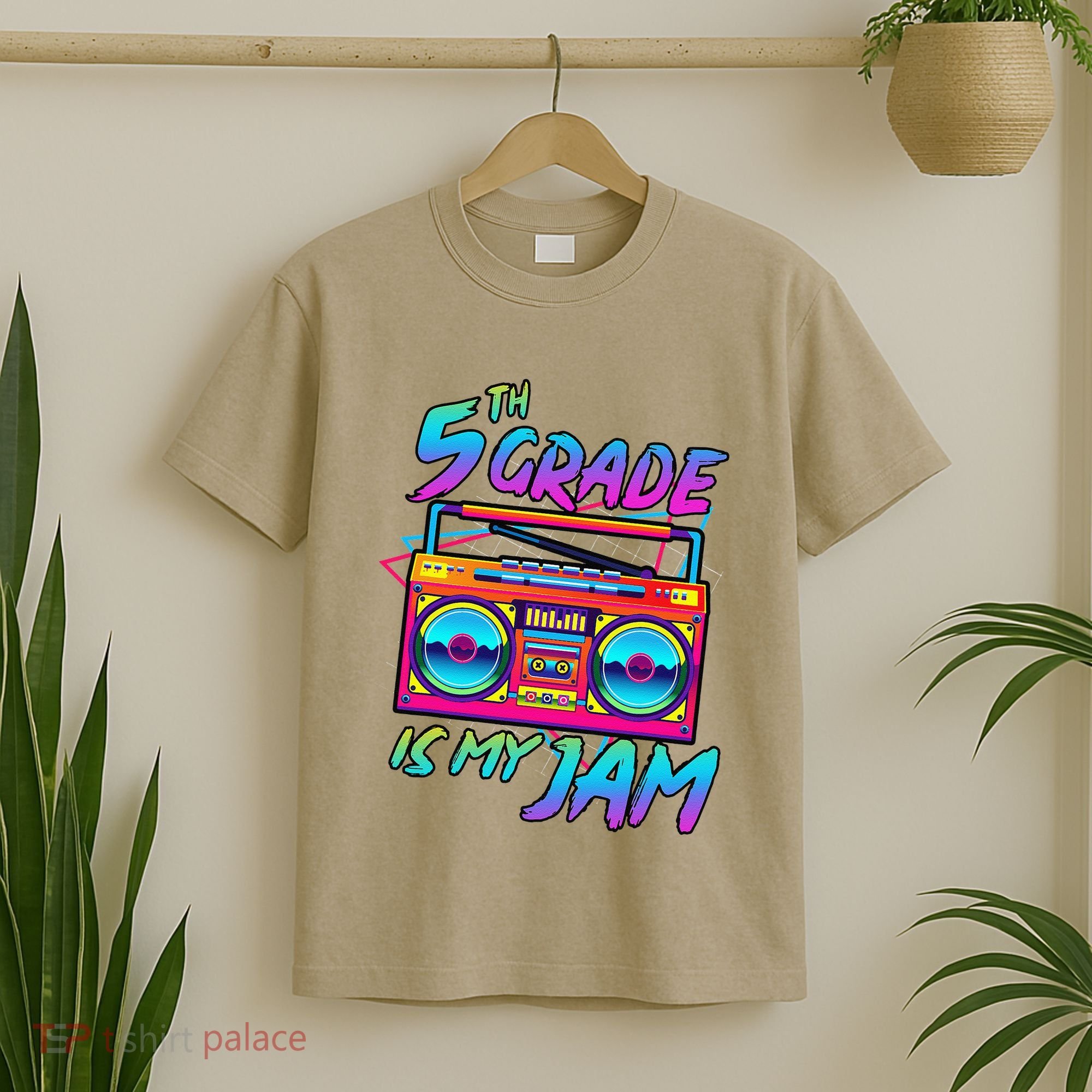5th Grade Is My Jam First Day Of School Funny Retro Teacher T-Shirt