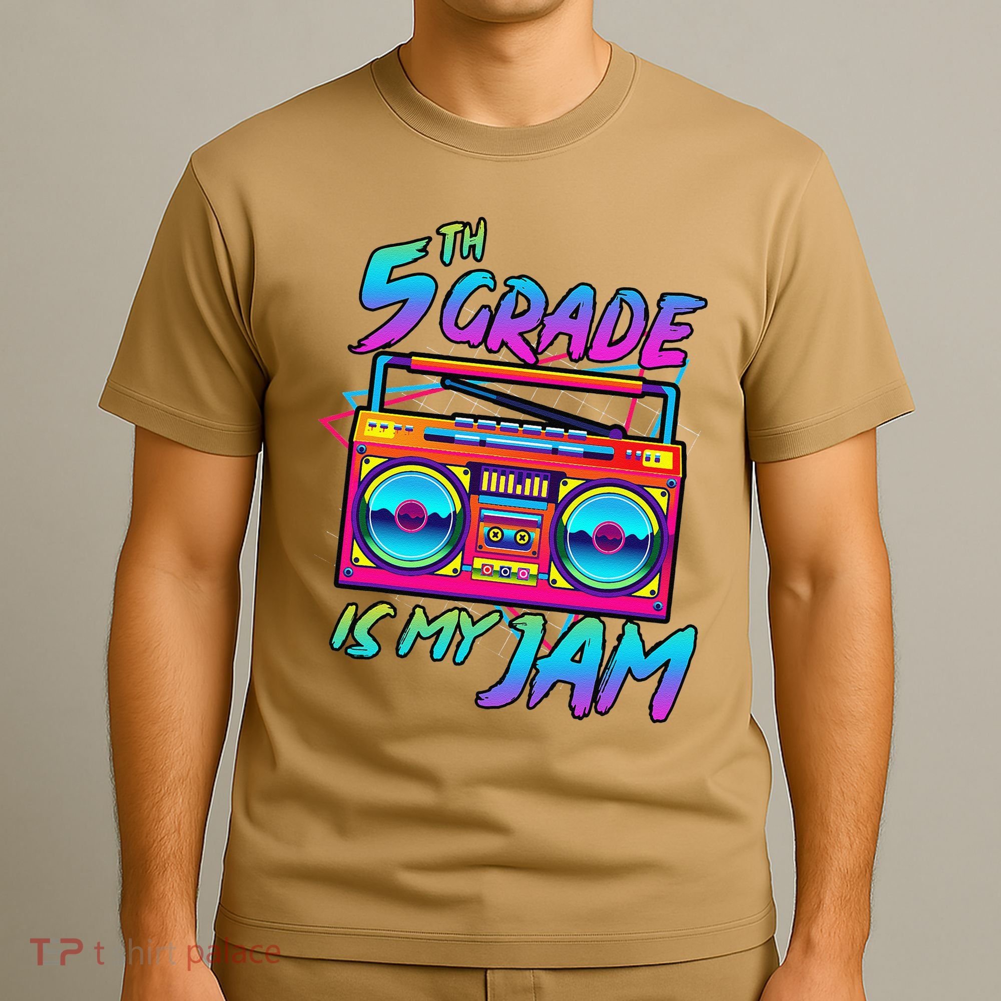 5th Grade Is My Jam First Day Of School Funny Retro Teacher T-Shirt