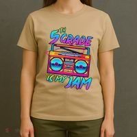 5th Grade Is My Jam First Day Of School Funny Retro Teacher T-Shirt thumb 4