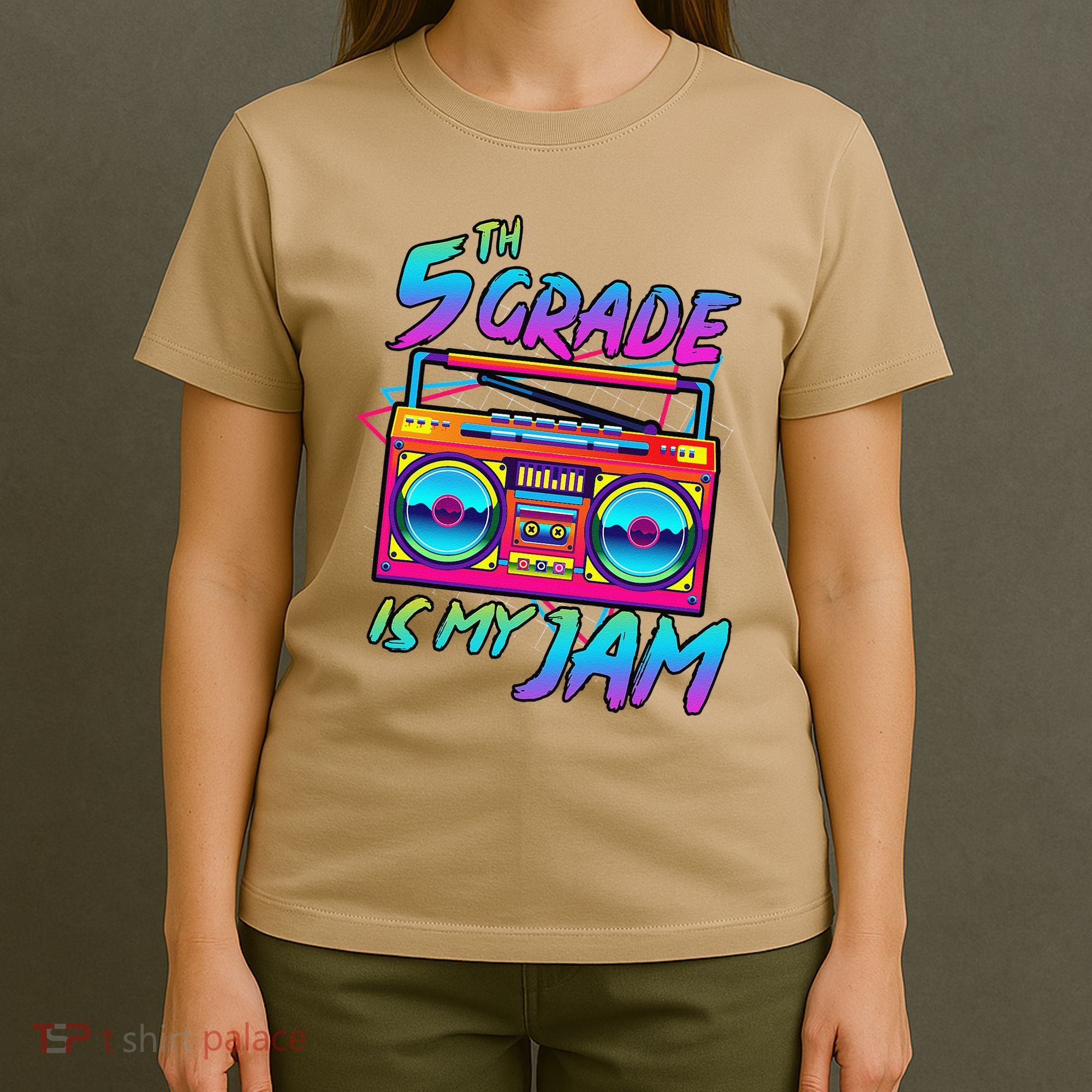 5th Grade Is My Jam First Day Of School Funny Retro Teacher T-Shirt