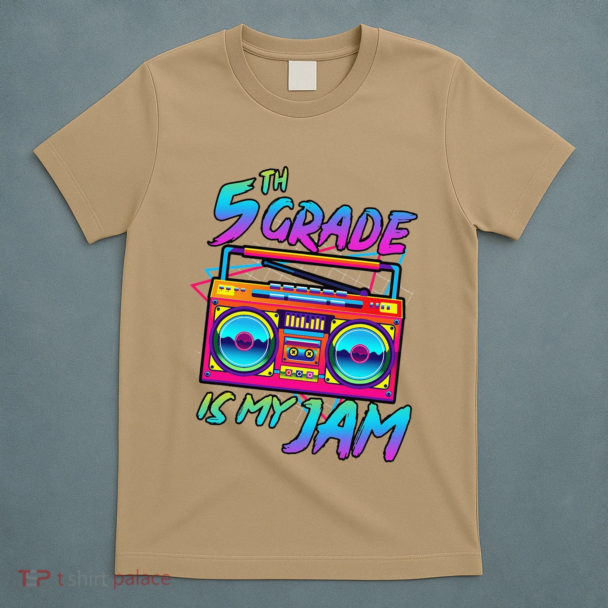 5th Grade Is My Jam First Day Of School Funny Retro Teacher T-Shirt