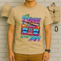 5th Grade Is My Jam First Day Of School Funny Retro Teacher T-Shirt thumb 6