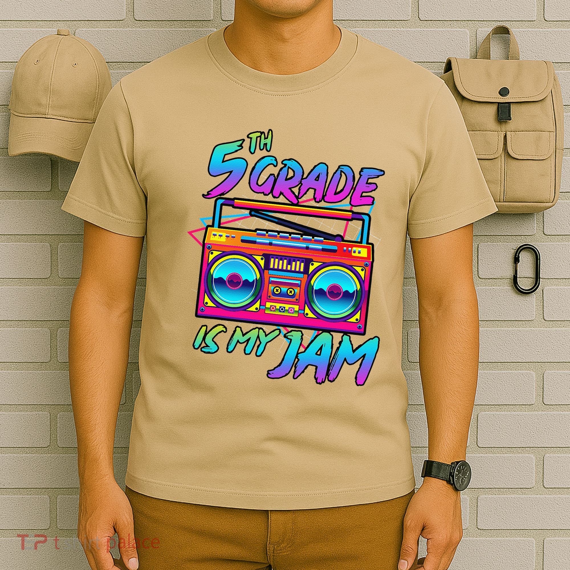 5th Grade Is My Jam First Day Of School Funny Retro Teacher T-Shirt