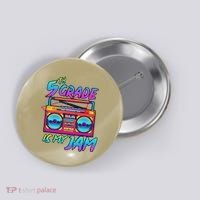 5th Grade Is My Jam First Day Of School Funny Retro Teacher Button thumb 0