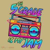 5th Grade Is My Jam First Day Of School Funny Retro Teacher Polo thumb 2