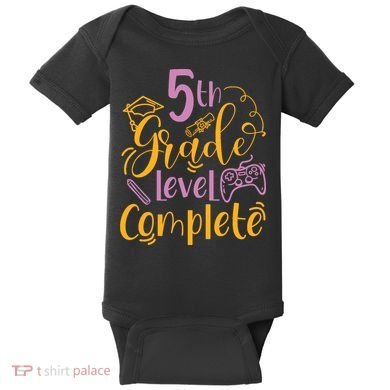 5th Grade Level Complete Fifth Grader School Graduation Baby Bodysuit