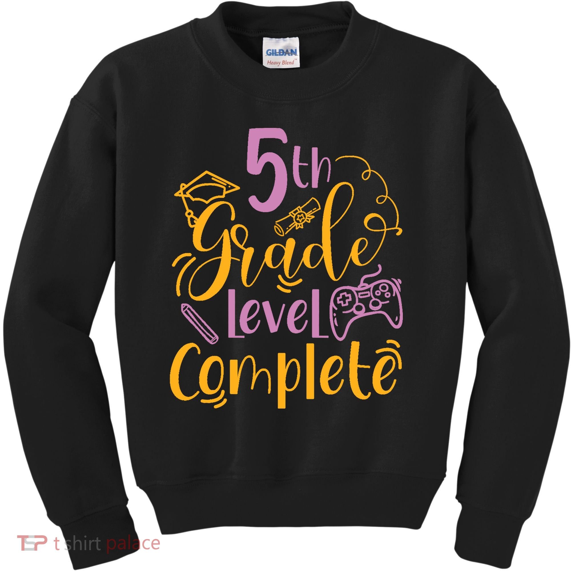 5th Grade Level Complete Fifth Grader School Graduation Kids Sweatshirt