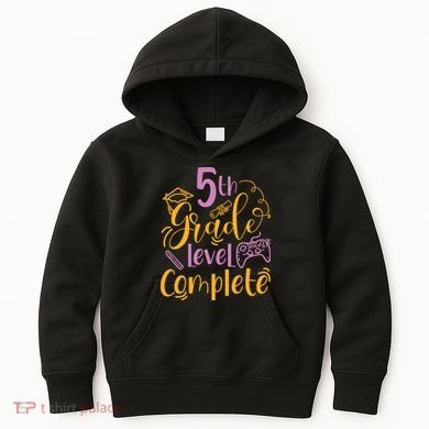 5th Grade Level Complete Fifth Grader School Graduation Kids Hoodie