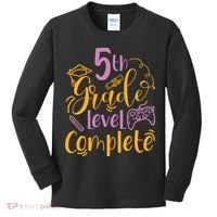 5th Grade Level Complete Fifth Grader School Graduation Kids Long Sleeve Shirt thumb 0