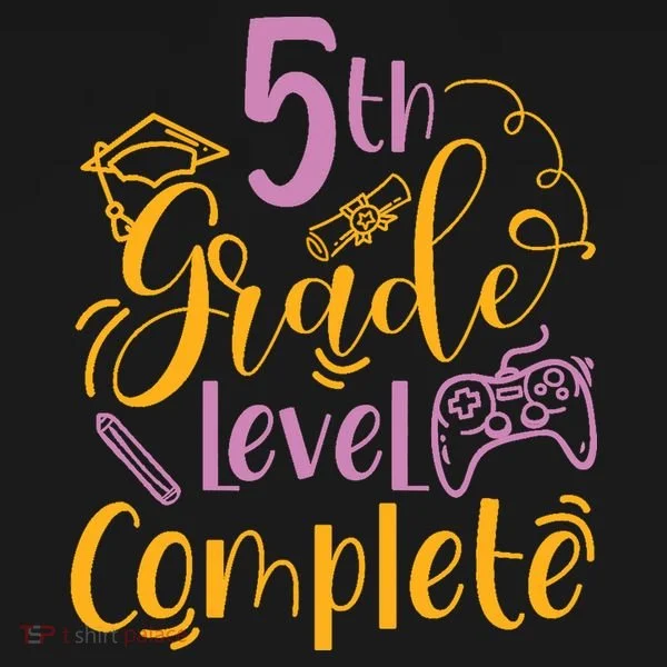 5th Grade Level Complete Fifth Grader School Graduation Kids Long Sleeve Shirt