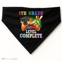 5Th Grade Level Complete Last Day Of School Graduation USA-Made Doggie Bandana thumb 0