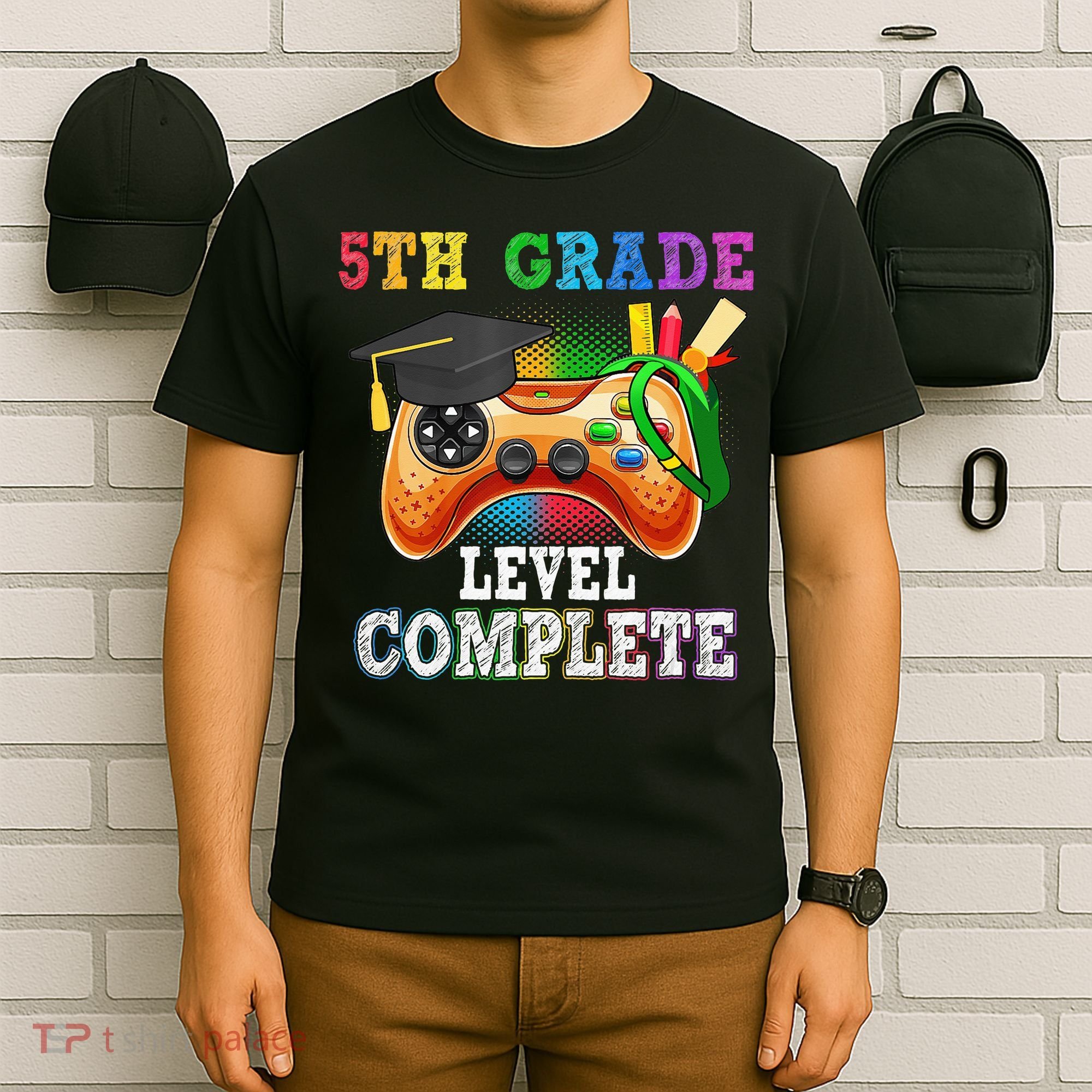 5Th Grade Level Complete Last Day Of School Graduation T-Shirt