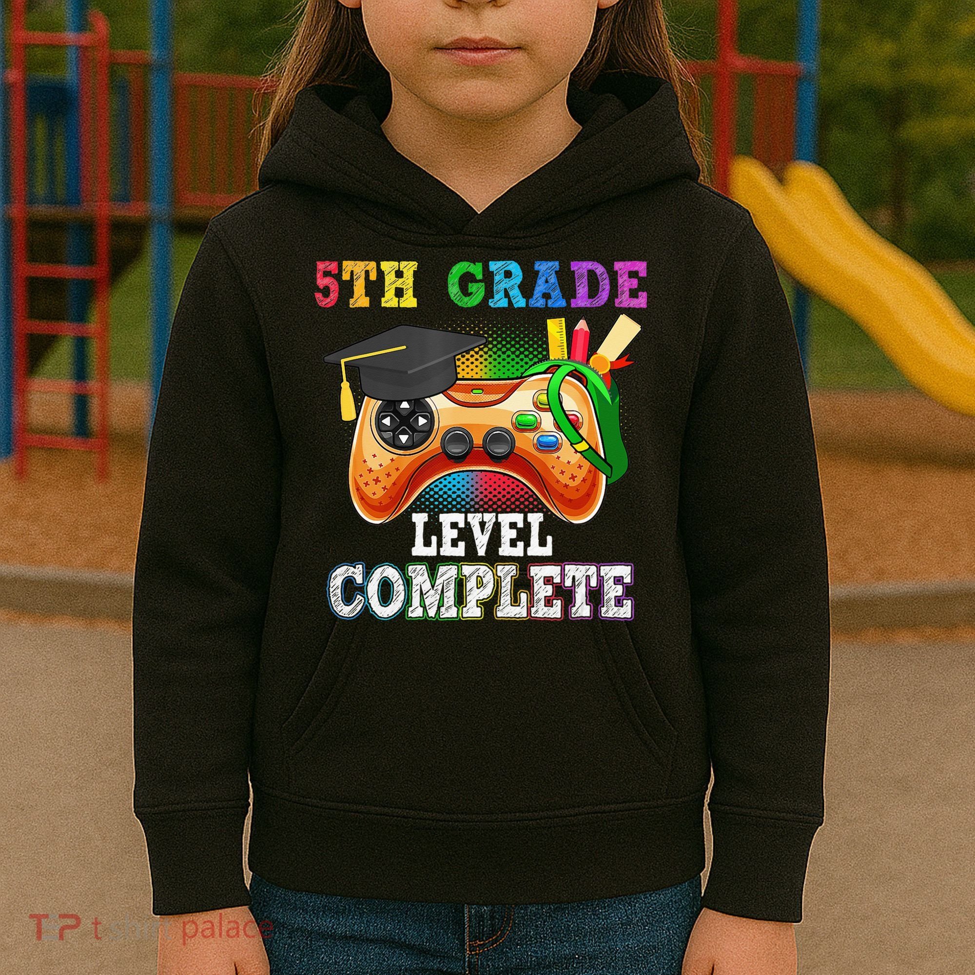 5Th Grade Level Complete Last Day Of School Graduation Kids Hoodie
