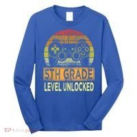 5th Grade Level Unlocked First Day Of School Video Gamer Long Sleeve Shirt thumb 0