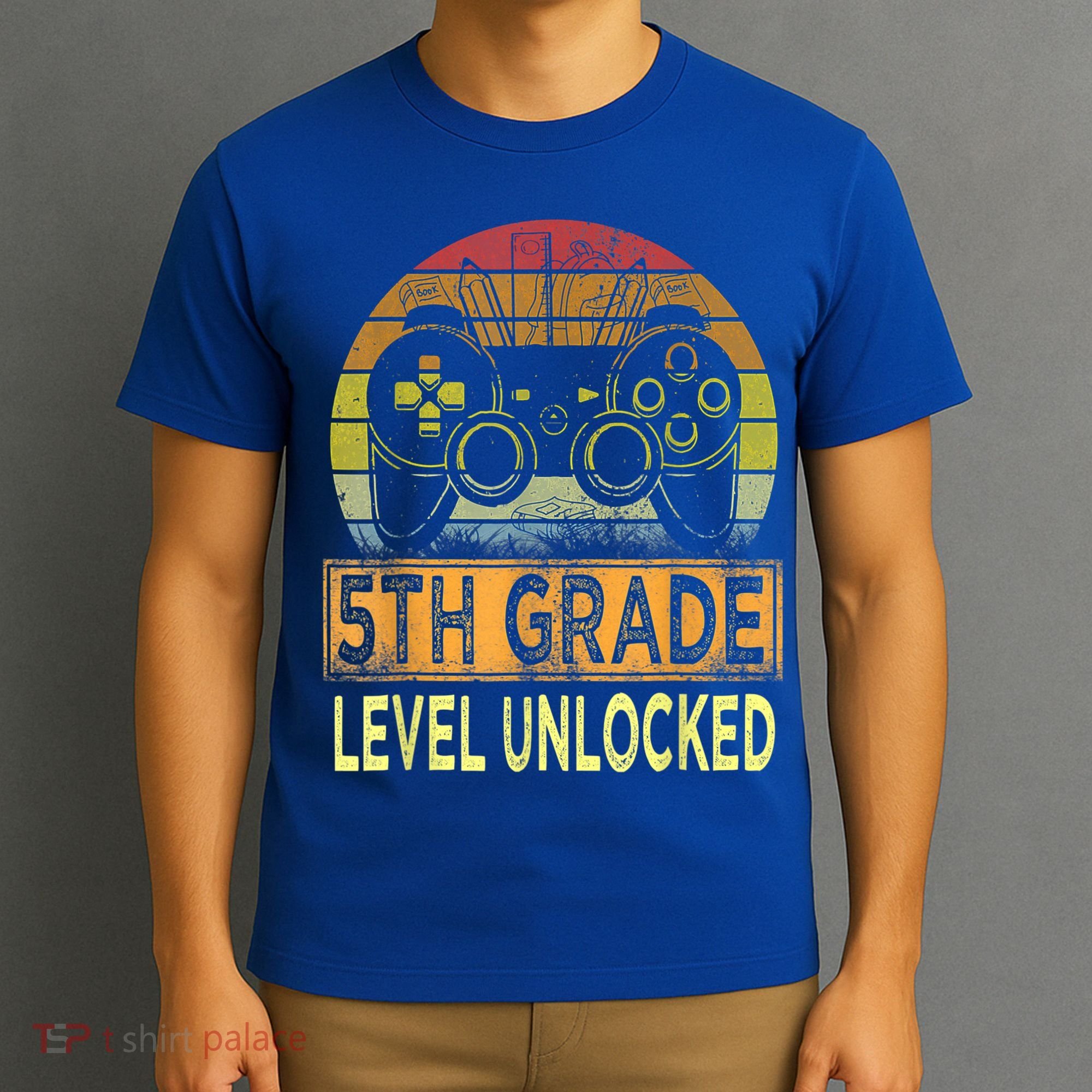 5th Grade Level Unlocked First Day Of School Video Gamer T-Shirt