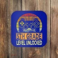 5th Grade Level Unlocked First Day Of School Video Gamer Coaster thumb 0