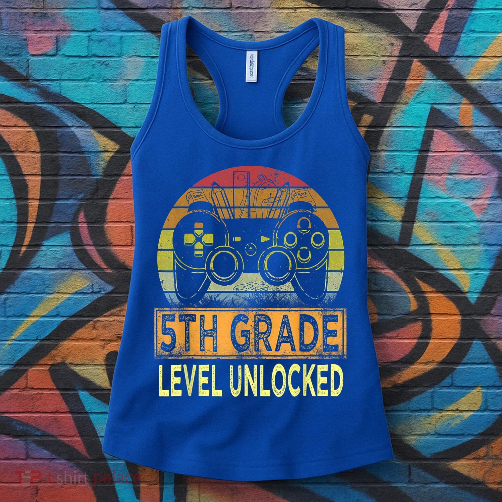 5th Grade Level Unlocked First Day Of School Video Gamer Women's Tank Top