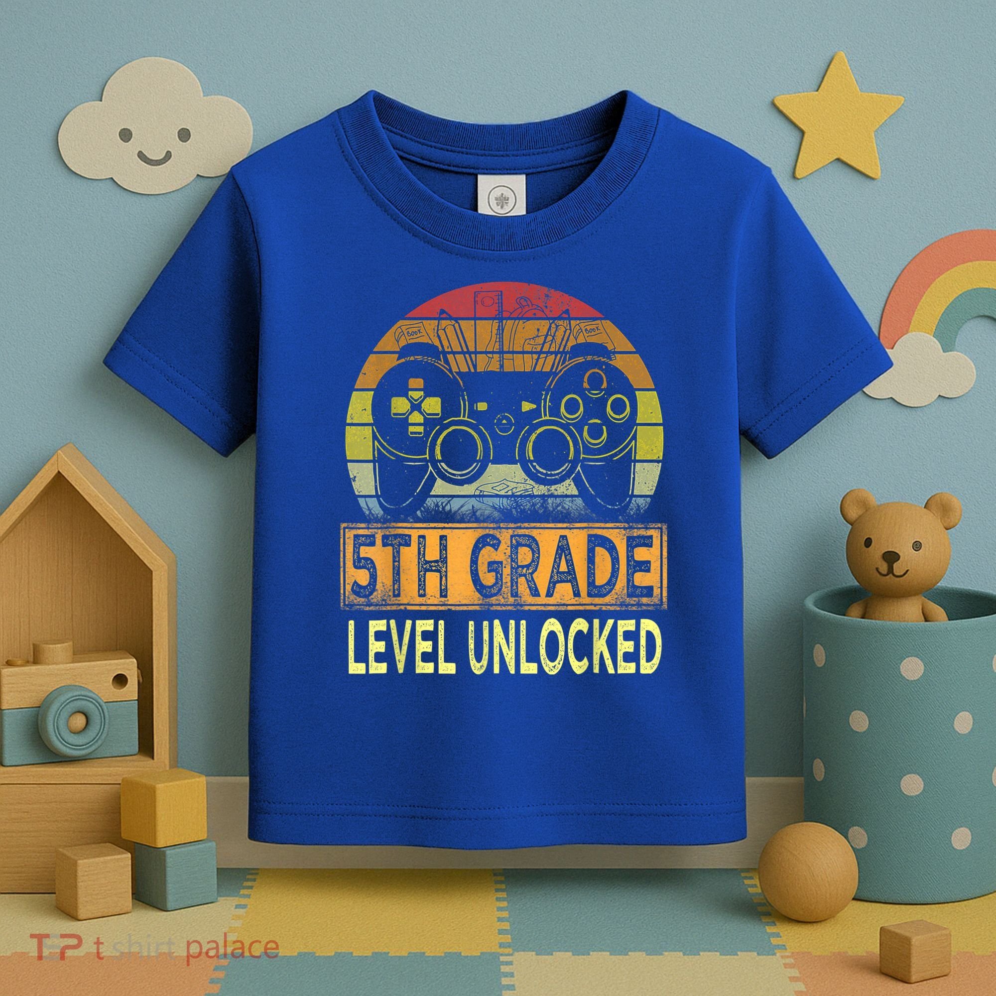 5th Grade Level Unlocked First Day Of School Video Gamer Toddler T-Shirt