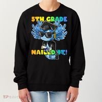 5th Grade Nailed It Axolotl Graduation Cap And Gown Women's Sweatshirt thumb 0