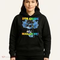 5th Grade Nailed It Axolotl Graduation Cap And Gown Hoodie thumb 5