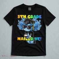 5th Grade Nailed It Axolotl Graduation Cap And Gown T-Shirt thumb 5