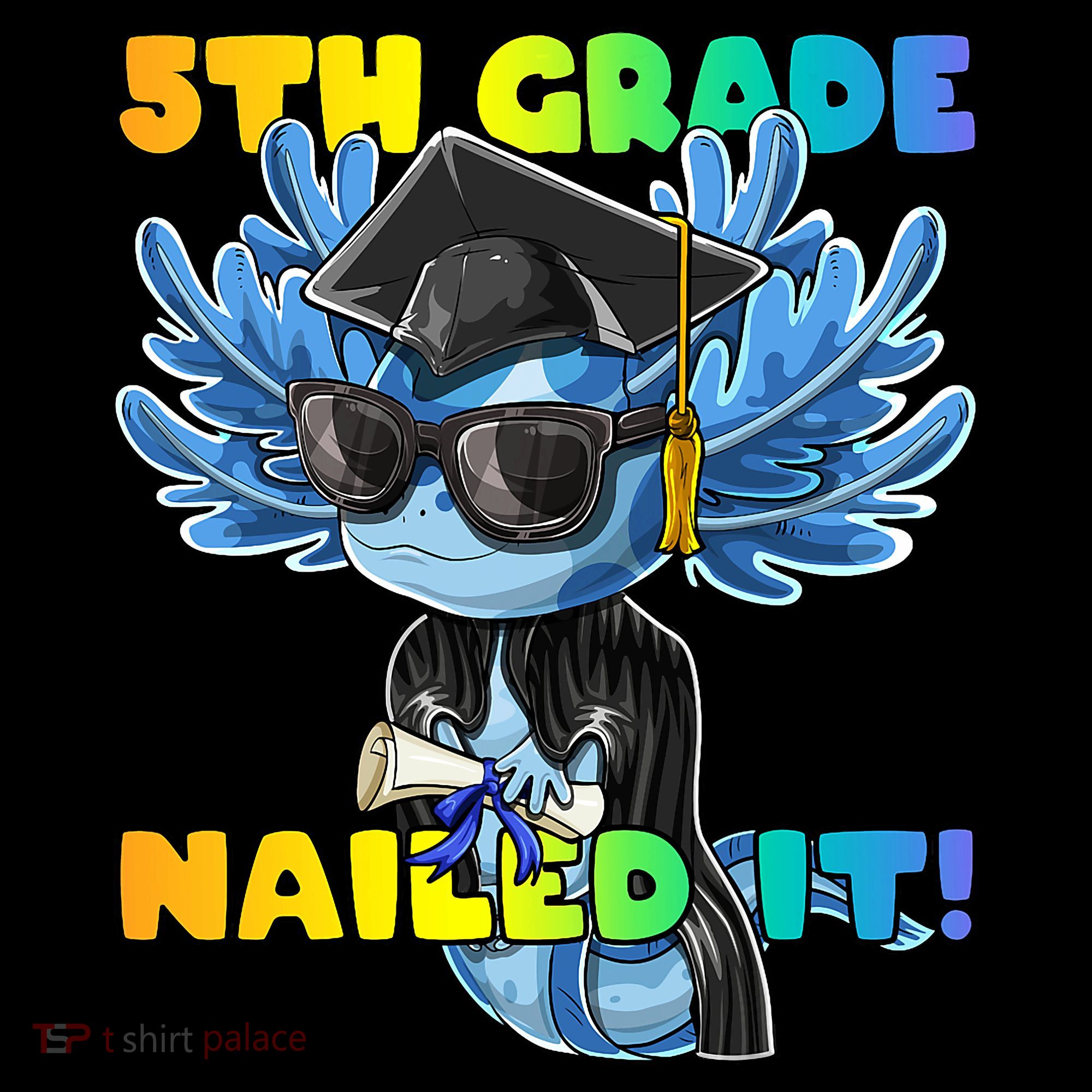 5th Grade Nailed It Axolotl Graduation Cap And Gown Coffee Mug